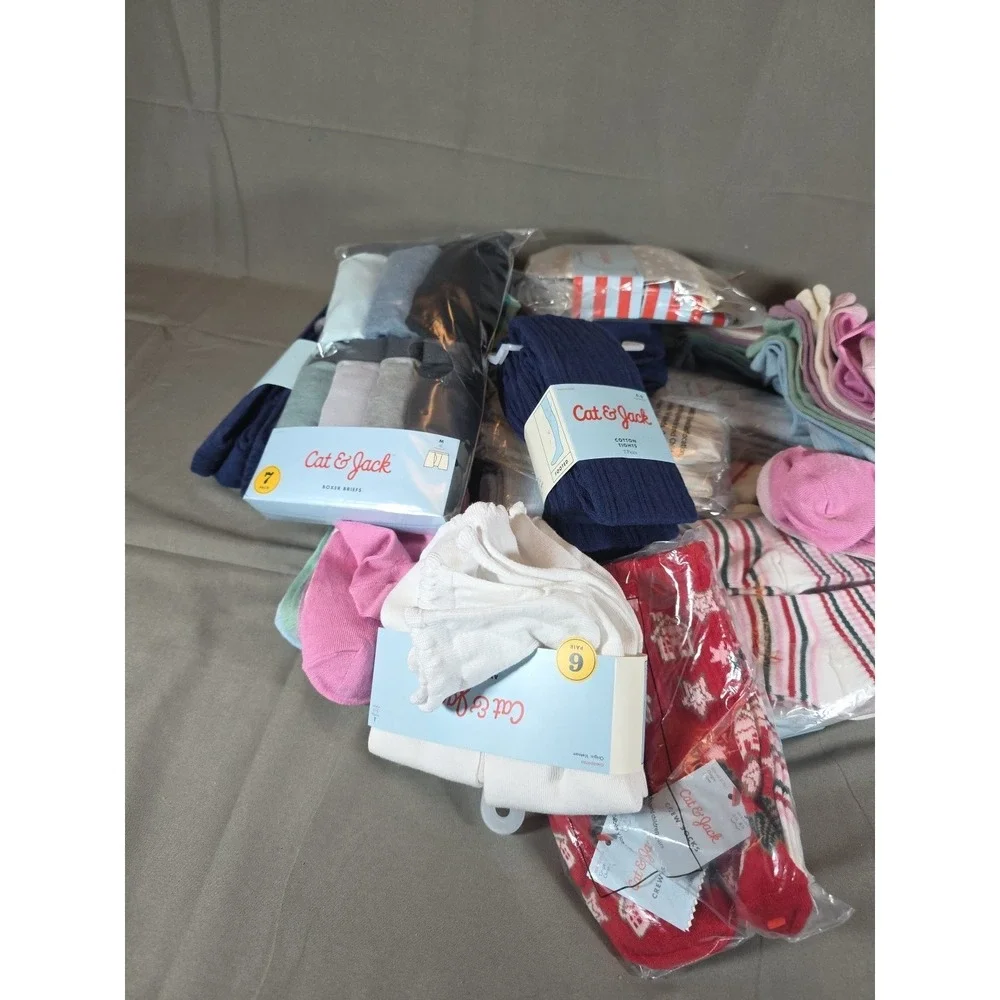 Cat & Jack Socks Lot of 26 Mixed 1 Pack‎ Of Underwear Included. 27 Units Total